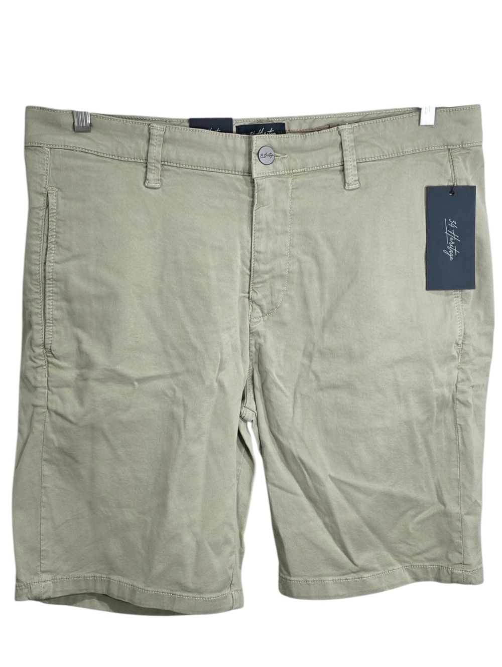 34 Heritage Men's Khaki "Nevada" Straight Chino Shorts Size 35 NWT